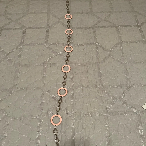 VINTAGE~ CHAIN BELT~ PINK/ SILVER~LINKS - Picture 9 of 9